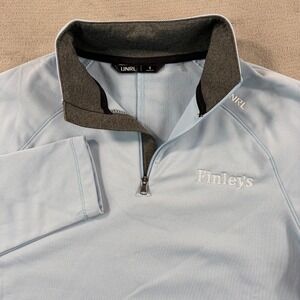 UNRL Interlock ELITE Quarter Zip in Sky Blue Men Small Performance Golf NWOT $80